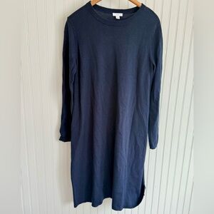 J. Jill Classic Navy Long-Sleeve Knit Dress Size XS